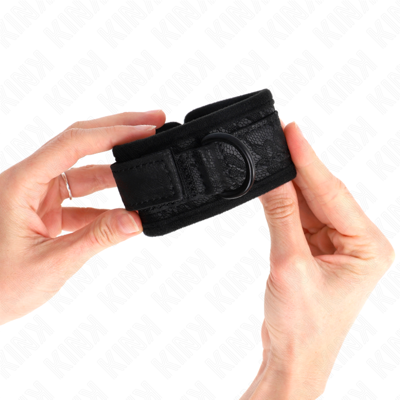 KINK WRIST RESTRAINT Poignets Recouverts Dentelle Foncée Néoprène Ajustable No... — vue arrière