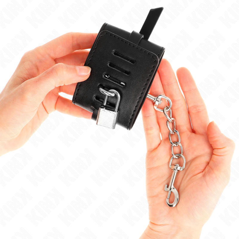KINK WRIST RESTRAINT Appui-Poignets Verrouillables Deluxe Noir Ajustable 14,5-... — vue arrière