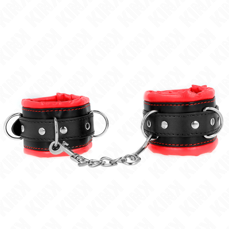 KINK WRIST RESTRAINT Appui-Poignets Lourds Doublés Fourrure Rouge Ajustables 2... — vue détaillée