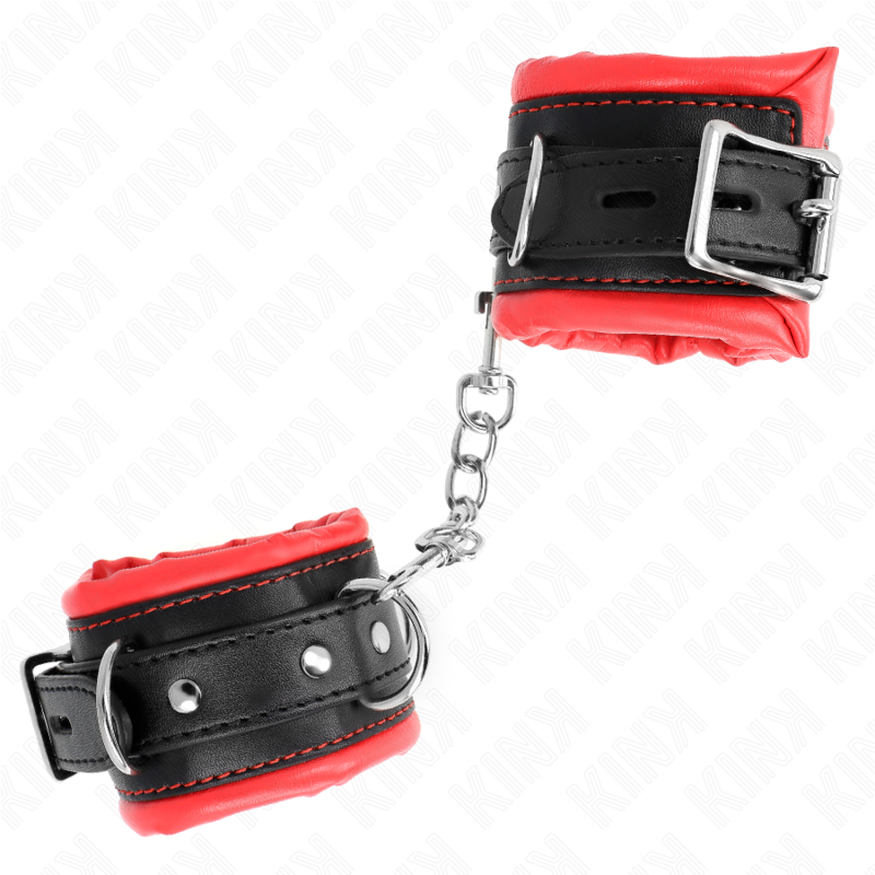 KINK WRIST RESTRAINT Appui-Poignets Lourds Doublés Fourrure Rouge Ajustables 2... — vue alternative