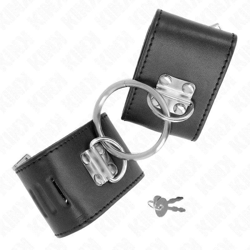 KINK WRIST RESTRAINT Appui-Poignets Fixes Anneau Fermeture Par Cadenas Noir Aj... — vue alternative