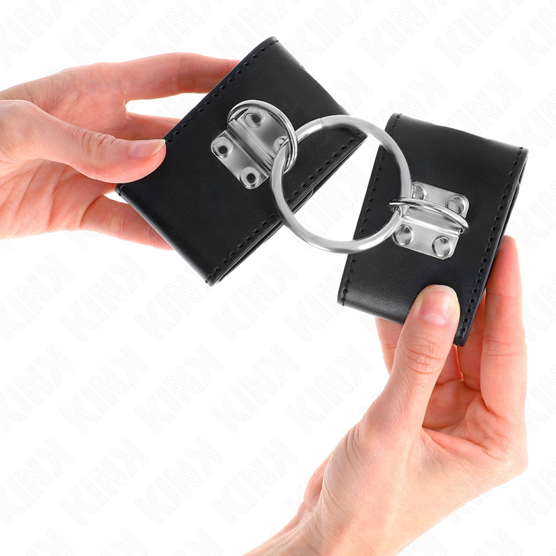 KINK WRIST RESTRAINT Appui-Poignets Fixes Anneau Fermeture Par Cadenas Noir Aj... — vue arrière