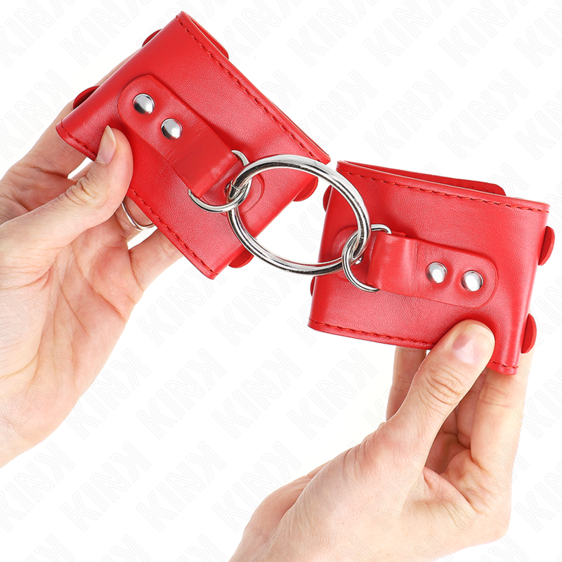 KINK WRIST RESTRAINT Appui-Poignets Fixes Anneau Clous Réglables Rouge 17-22 C... — vue arrière