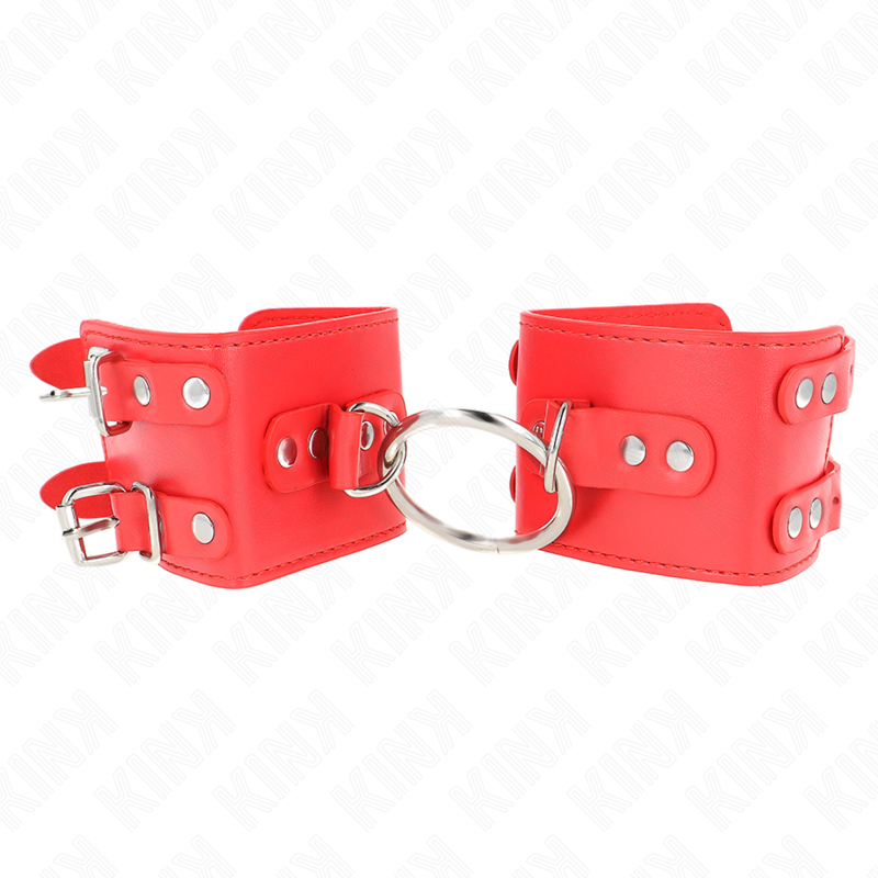 KINK WRIST RESTRAINT Appui-Poignets Fixes Anneau Clous Réglables Rouge 17-22 C... — vue détaillée