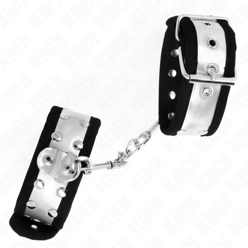 KINK WRIST RESTRAINT Appui-Poignets Fins Noir / Argent 30 X 4 Cm — vue alternative