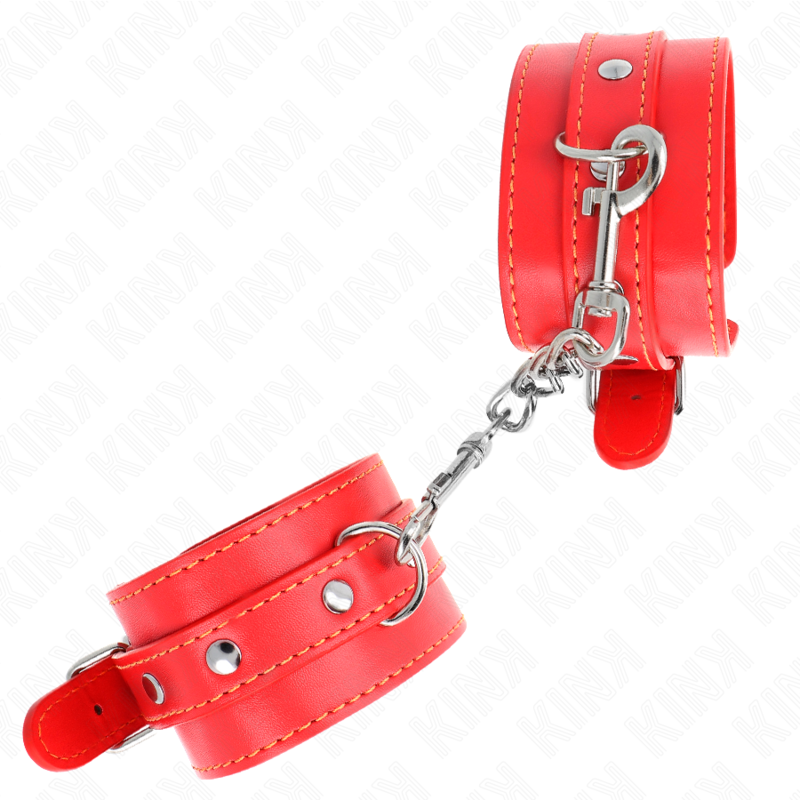 KINK WRIST RESTRAINT Appareils-Poignets Fins Rouge Ajustables 21-33 Cm — vue arrière