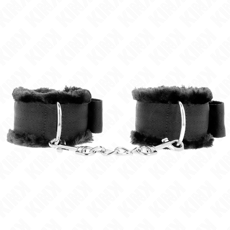 KINK WRIST RESTRAINT Appui-Poignets Doublés Fourrure Noir Ajustable 17-31 Cm X... — vue détaillée