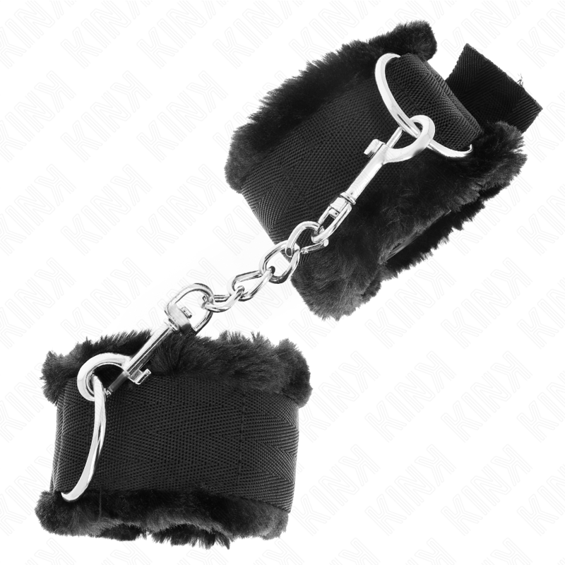 KINK WRIST RESTRAINT Appui-Poignets Doublés Fourrure Noir Ajustable 17-31 Cm X... — vue alternative