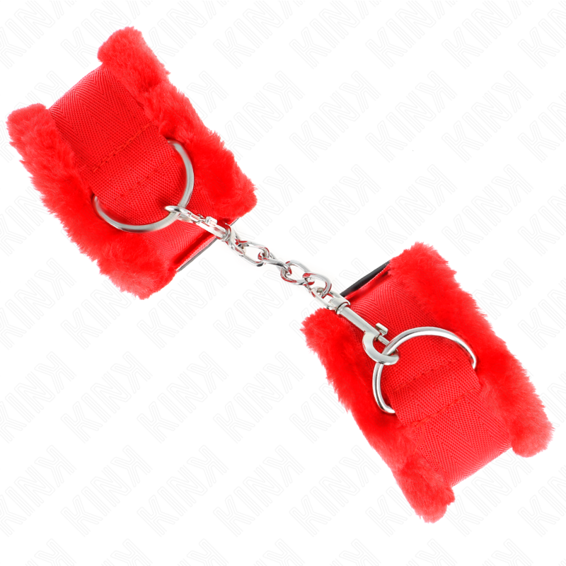 KINK WRIST RESTRAINT Appui-Poignets Doublés Fourrure Rouge Ajustable 17-31 Cm ... — vue alternative