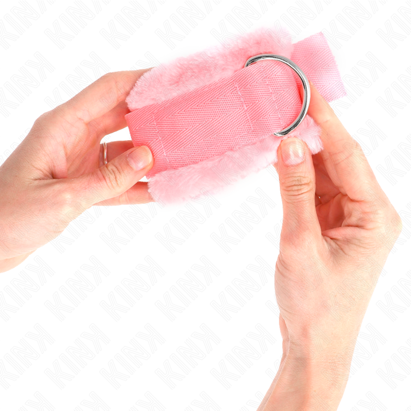 KINK WRIST RESTRAINT Appui-Poignets Doublés Fourrure Rose Réglable 17-31 Cm X ... — vue arrière
