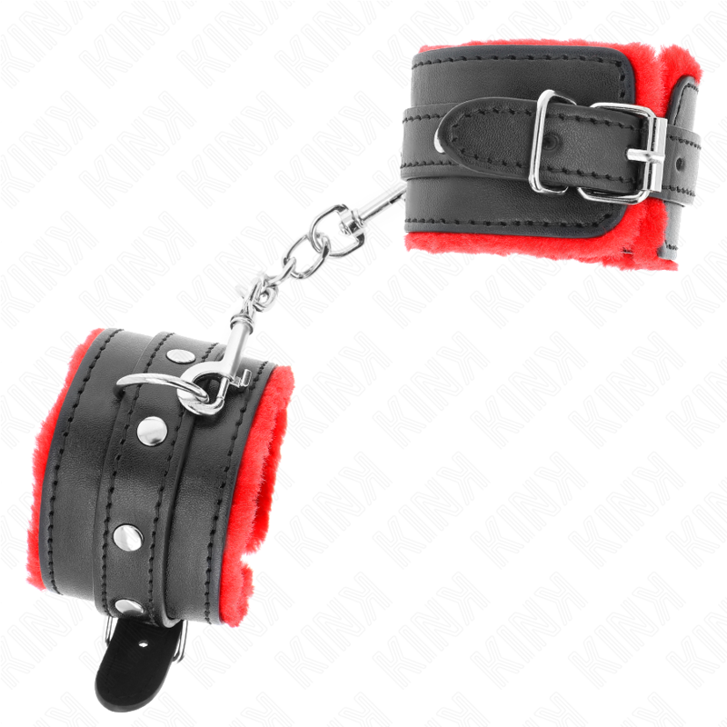 KINK WRIST RESTRAINT Appui-Poignets Doublés Fourrure Premium Rouge Ceinture No... — vue alternative