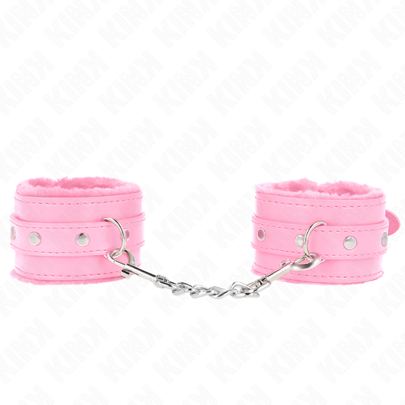 KINK WRIST RESTRAINT Appui-Poignets Doublés Fourrure Premium Rose Ceinture Ros... — vue détaillée