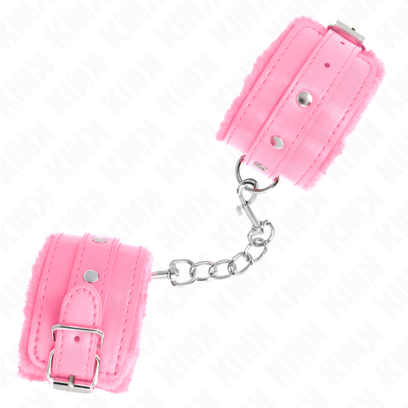 KINK WRIST RESTRAINT Appui-Poignets Doublés Fourrure Premium Rose Ceinture Ros... — vue arrière
