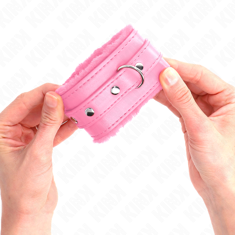 KINK WRIST RESTRAINT Appui-Poignets Doublés Fourrure Premium Rose Ceinture Ros... — vue alternative