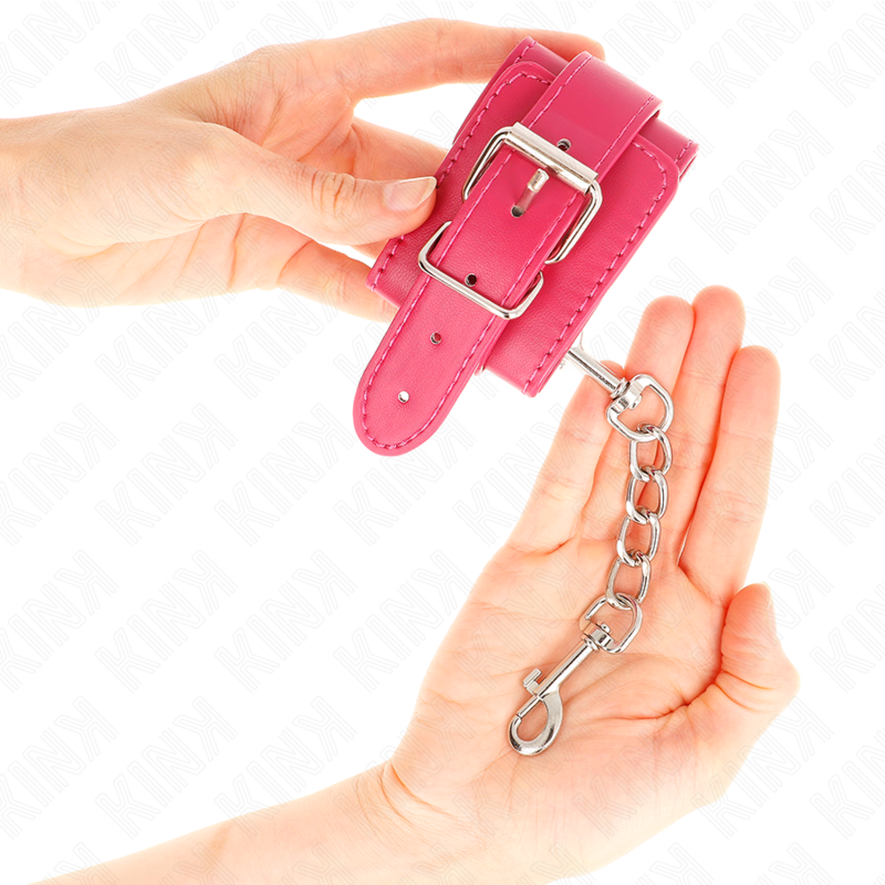 KINK WRIST RESTRAINT Appui-Poignets Rose Framboise Doublure Rose Framboise Rég... — vue arrière