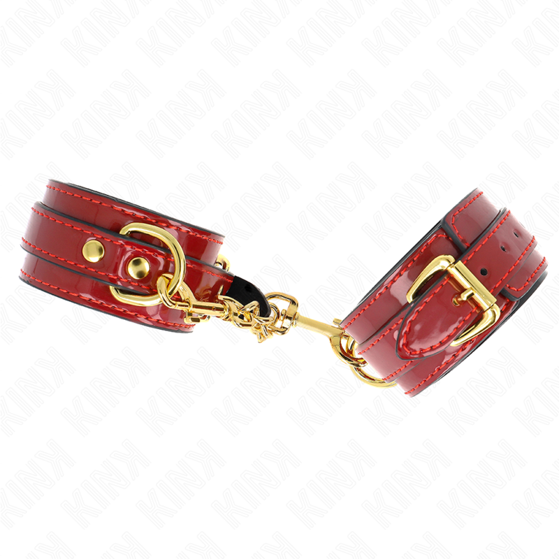 KINK WRIST RESTRAINT Poignets Joanna Angel Rouge Ajustables Chaîne Or 16,5-26 ... — vue alternative
