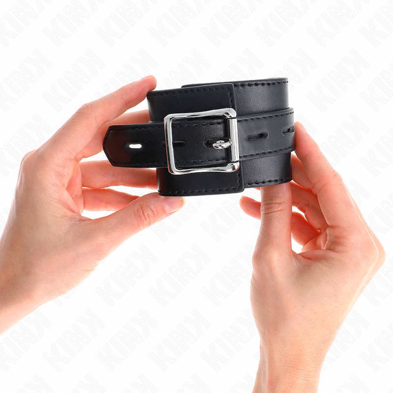 KINK WRIST RESTRAINT Appui-Poignets Noir Ceinture Noire Réglable 17-28 Cm X 6 Cm — vue arrière