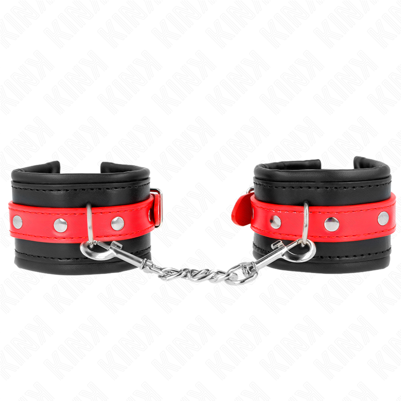 KINK WRIST RESTRAINT Appui-Poignets Noir Ceinture Rouge Ajustable 17-28 Cm X 6 Cm — vue détaillée