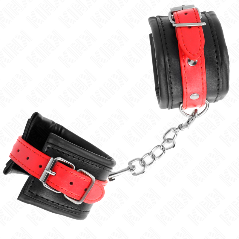 KINK WRIST RESTRAINT Appui-Poignets Noir Ceinture Rouge Ajustable 17-28 Cm X 6 Cm — vue alternative