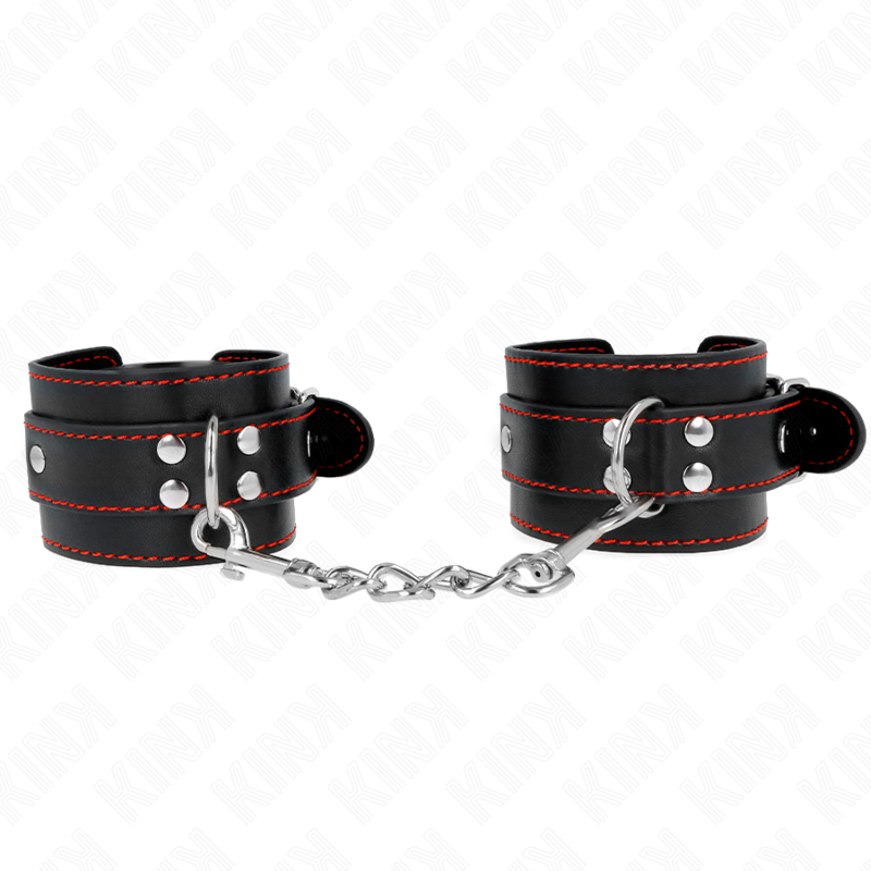 KINK WRIST RESTRAINT Appui-Poignets Noir Doublure Rouge Réglable 20-28 Cm X 5,... — vue détaillée