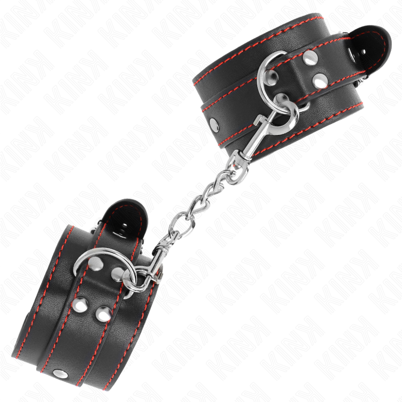 KINK WRIST RESTRAINT Appui-Poignets Noir Doublure Rouge Réglable 20-28 Cm X 5,... — vue alternative