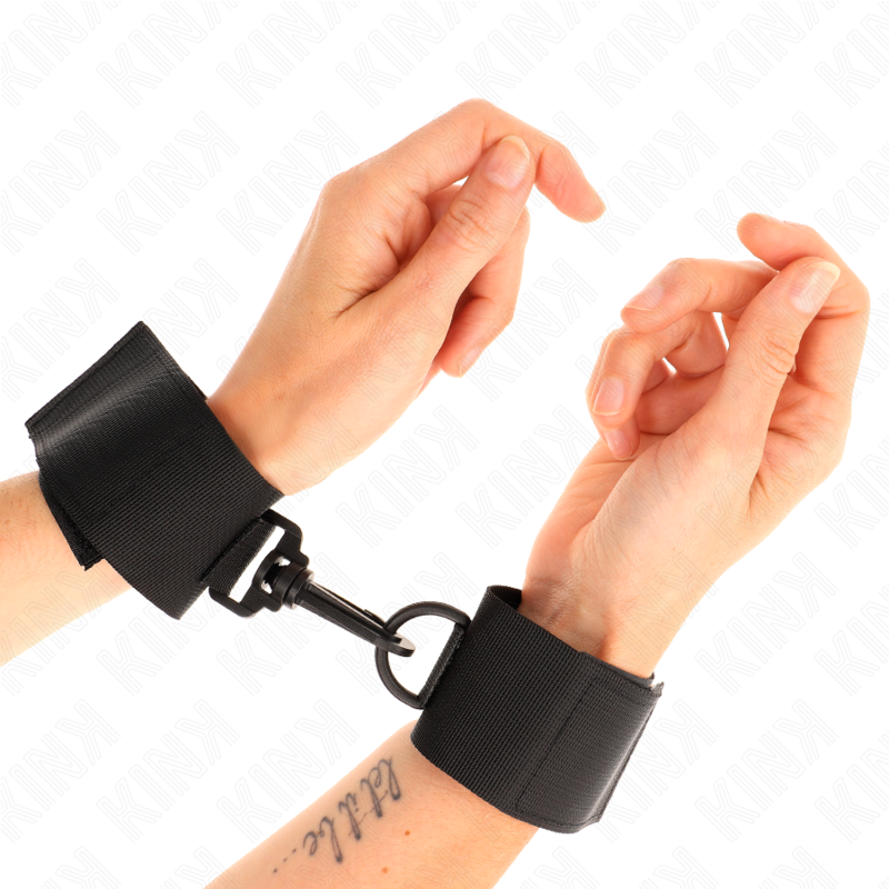 KINK WRIST RESTRAINT Appareils-Poignets Nylon Noir - Aura Intime