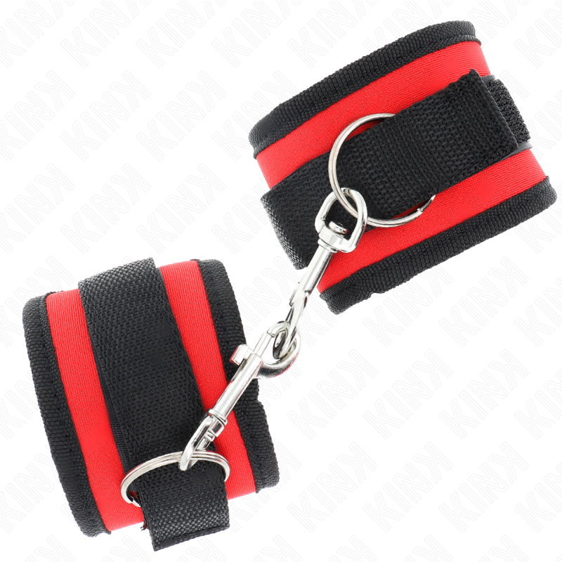 KINK WRIST RESTRAINT Appareils-Poignets À Crochet Boucle Nylon Rouge-Noir Modè... — vue alternative