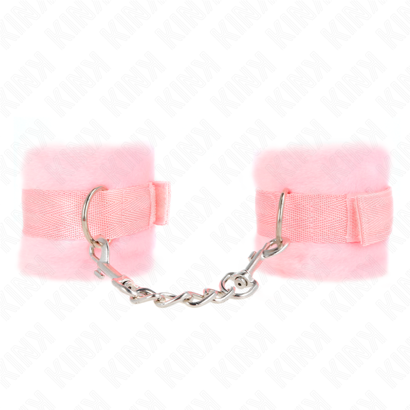 KINK WRIST RESTRAINT Manchettes Débutant Fourrure Rose 30 X 7 Cm — vue détaillée