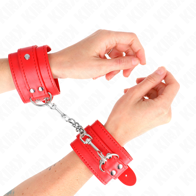 KINK WRIST RESTRAINT Appareils-Poignets Simples Rouge Ajustables 20-23 Cm X 5,... - Aura Intime