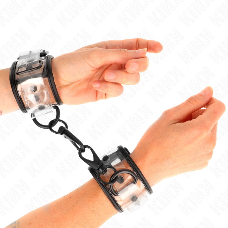 KINK WRIST RESTRAINT Poignets Transparents Ajustables 18-30 Cm X 5,5 Cm - Aura Intime