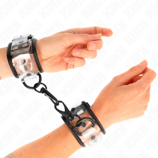KINK WRIST RESTRAINT Poignets Transparents Ajustables 18-30 Cm X 5,5 Cm - Aura Intime