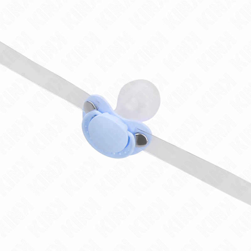 KINK COLLAR & GAG Gag Forme Sucette Bleu Clair 5,5 X 4 Cm Ajustable 43-60 Cm — vue arrière