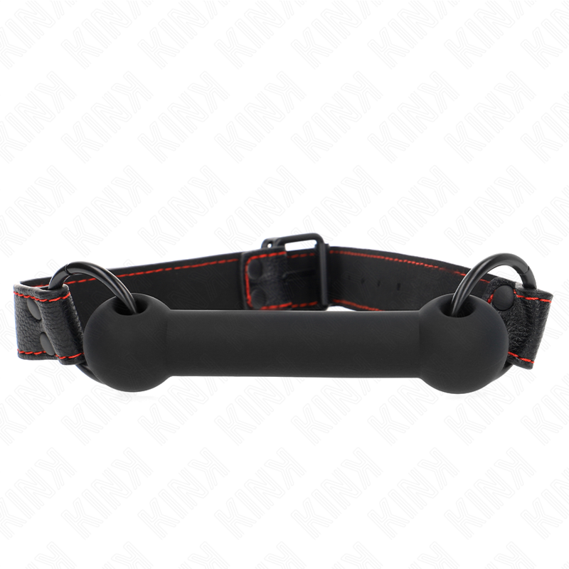 KINK COLLAR & GAG Bone Bag Sangle Cuir Noir Ajustable 41-57 Cm - Aura Intime