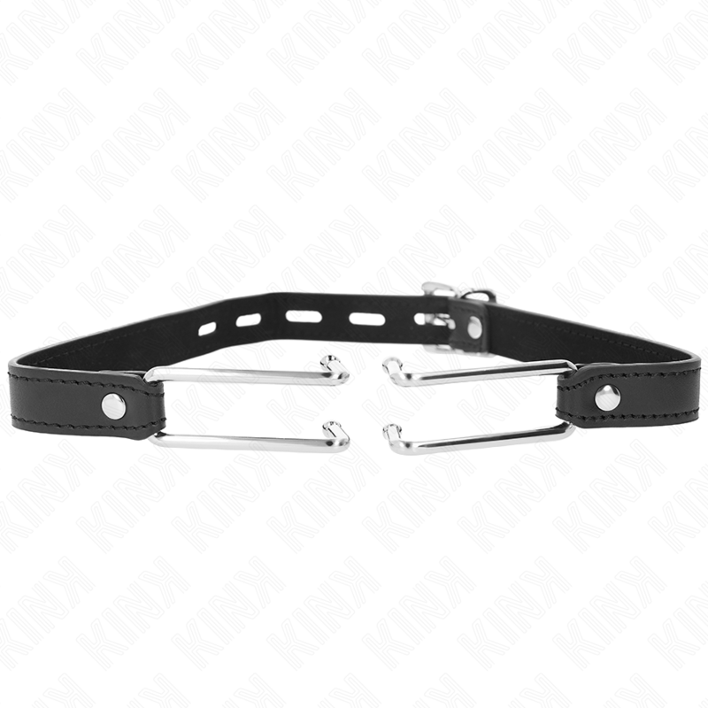 KINK COLLAR & GAG Bâton À Crochet Métal 11,5 Cm Sangle Cuir Réglable 39-58 ... - Aura Intime