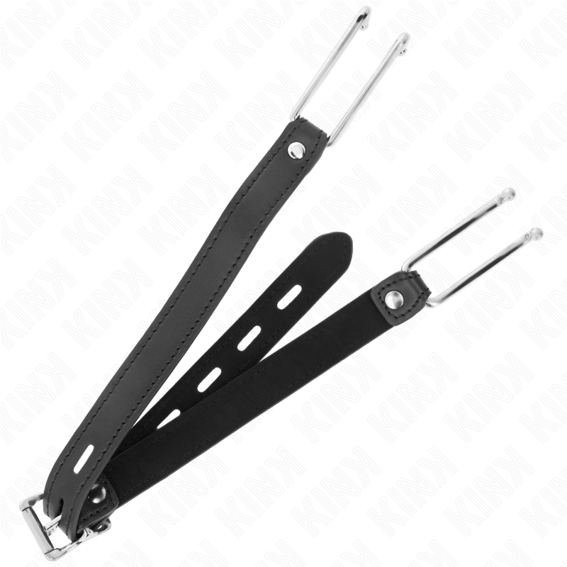 KINK COLLAR & GAG Bâton À Crochet Métal 11,5 Cm Sangle Cuir Réglable 39-58 ... — vue détaillée
