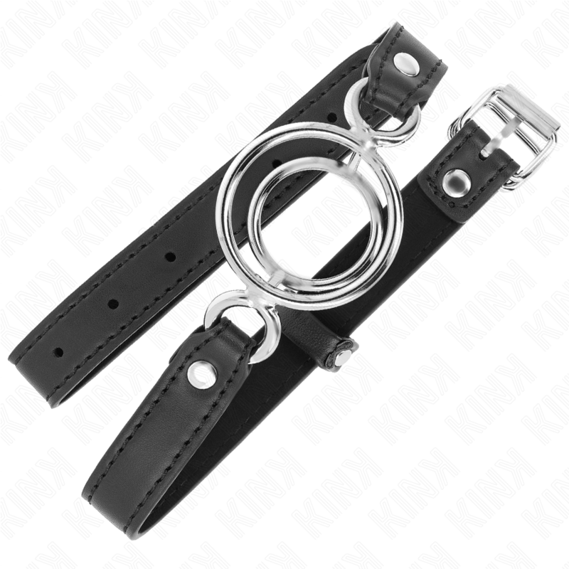 KINK COLLAR & GAG Gag Plusieurs O-Rings 5 Cm Noir 63 X 2,5 Cm — vue détaillée