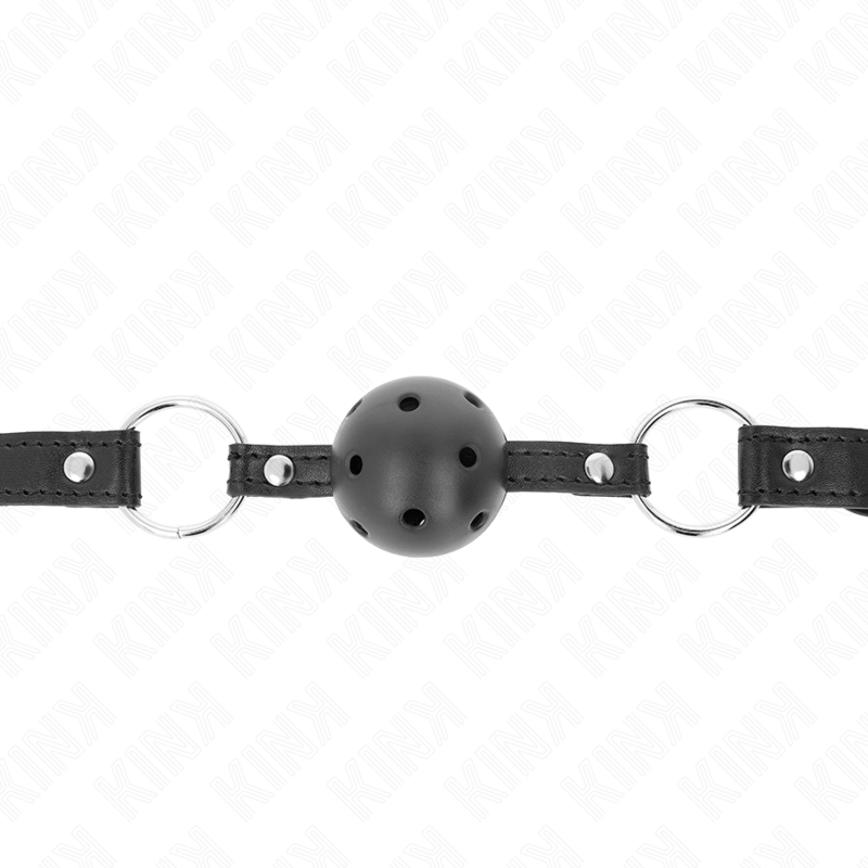 KINK COLLAR & GAG Boule Noire Creuse Dure 4,5 Cm Gag Modèle 1 63,5 X 2 Cm — vue alternative