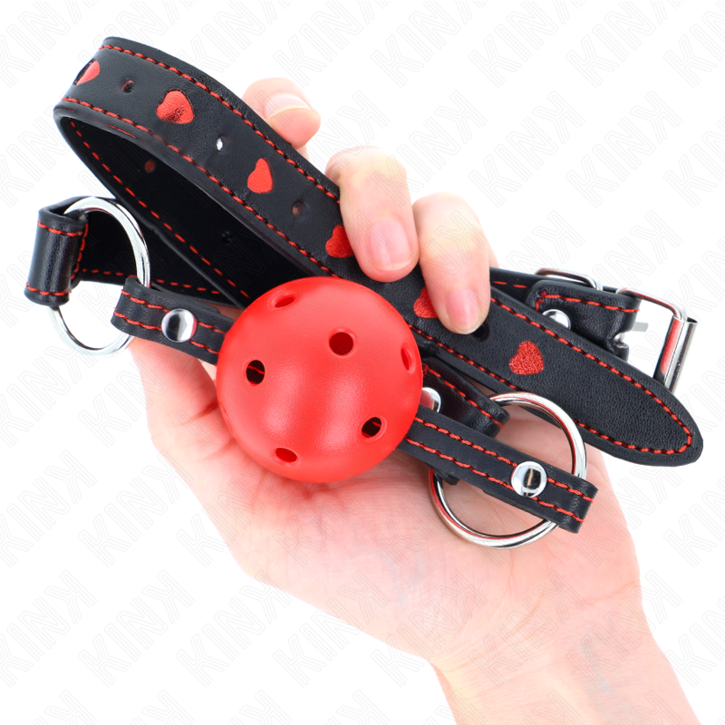 KINK COLLAR & GAG Bâton Creux Dur Rouge Modèle 2 65 X 2,5 Cm — vue arrière