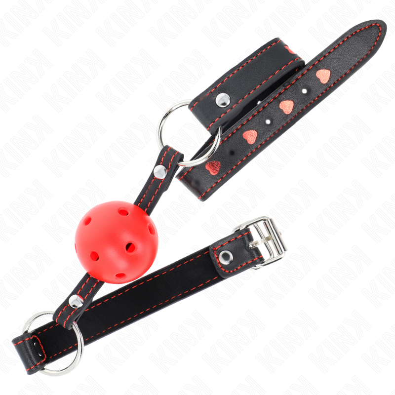 KINK COLLAR & GAG Bâton Creux Dur Rouge Modèle 2 65 X 2,5 Cm — vue détaillée