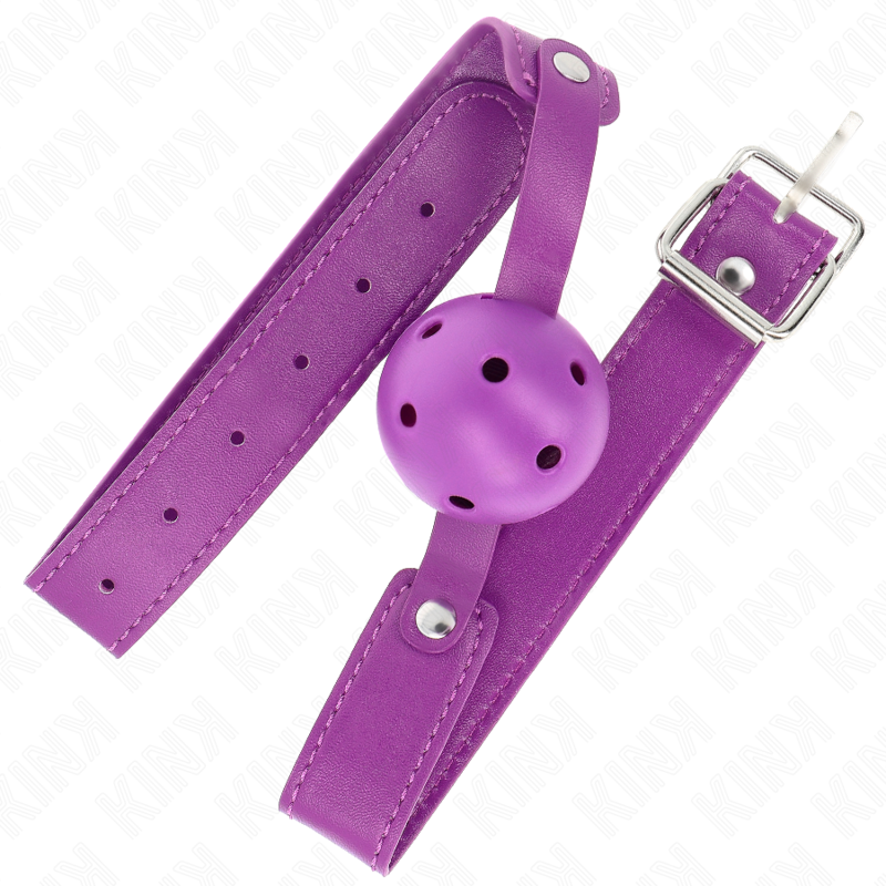 KINK COLLAR & GAG Balle Respirant Violet 4,5 Cmgag 65 X 2,5 Cm — vue détaillée
