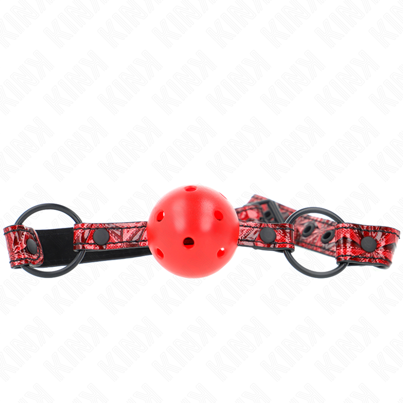 KINK COLLAR & GAG Boule Motif Diamant 4,5 Cm Gag Modèle 1 64,5 Cm Réglable ... - Aura Intime