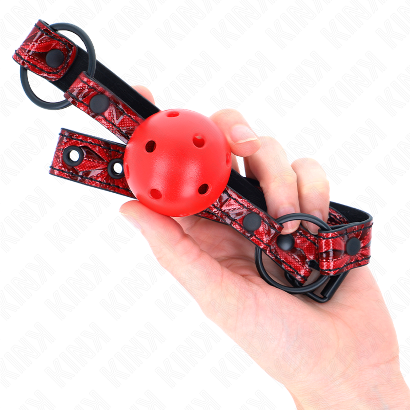 KINK COLLAR & GAG Boule Motif Diamant 4,5 Cm Gag Modèle 1 64,5 Cm Réglable ... — vue arrière
