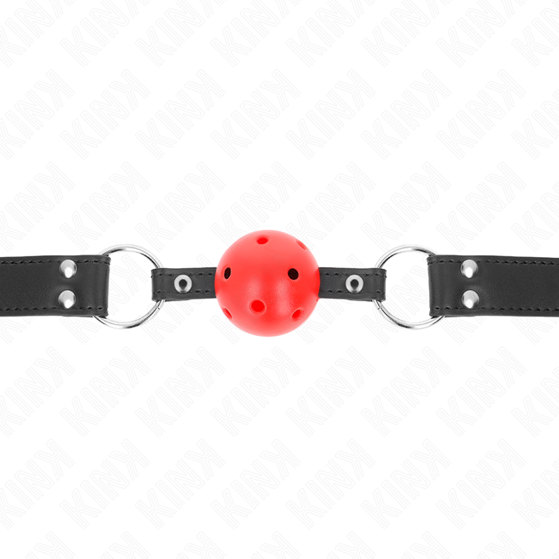 KINK COLLAR & GAG Bâton Respirant 4 Cm Double Rivet Cuir 62,5 X 2,5 Cm Régl... — vue alternative