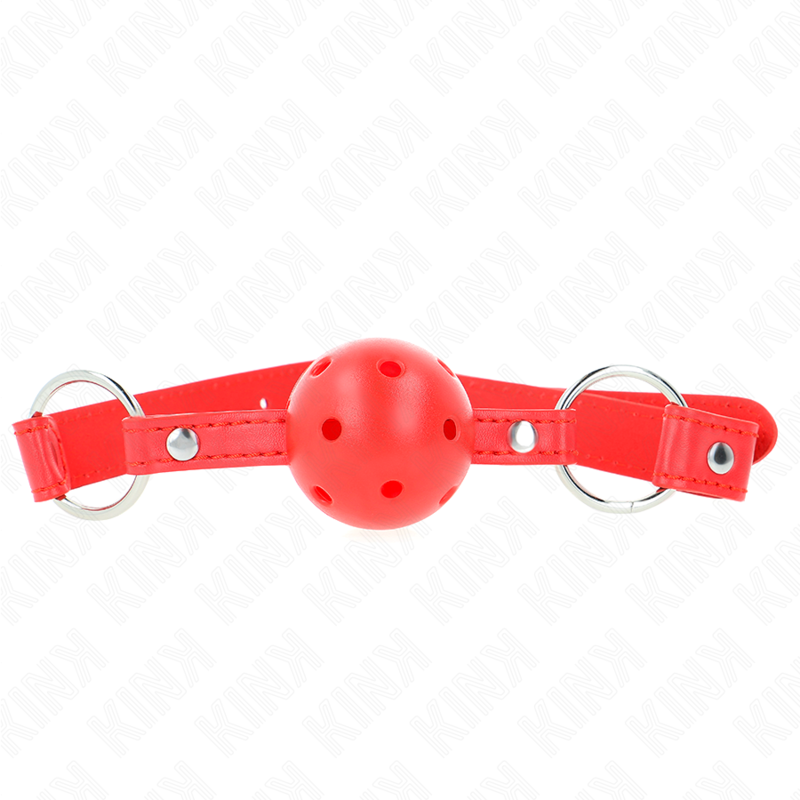 KINK COLLAR & GAG Bâton Respirant 4 Cm Double Rivet Modèle 1 Rouge 62,5 X 2... — vue alternative