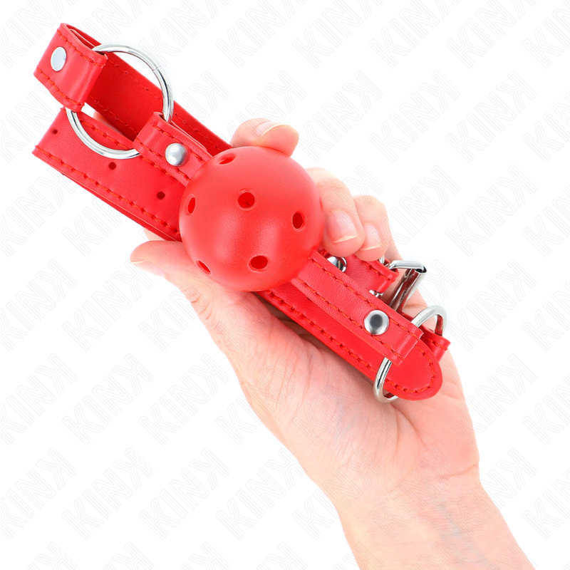 KINK COLLAR & GAG Bâton Respirant 4 Cm Double Rivet Modèle 1 Rouge 62,5 X 2... — vue arrière