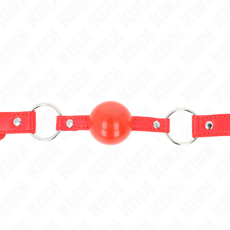 KINK COLLAR & GAG Bâillon Tpe Balle 4 Cm Rojo Lock 60 X 2 Cm — vue alternative