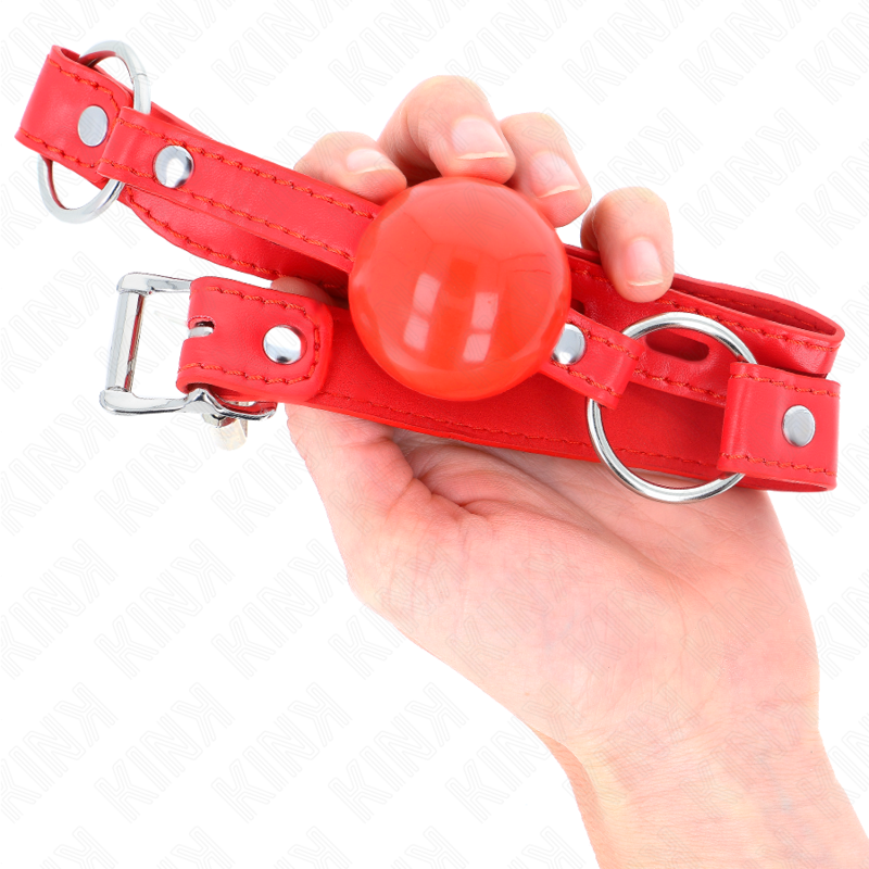 KINK COLLAR & GAG Bâillon Tpe Balle 4 Cm Rojo Lock 60 X 2 Cm — vue arrière