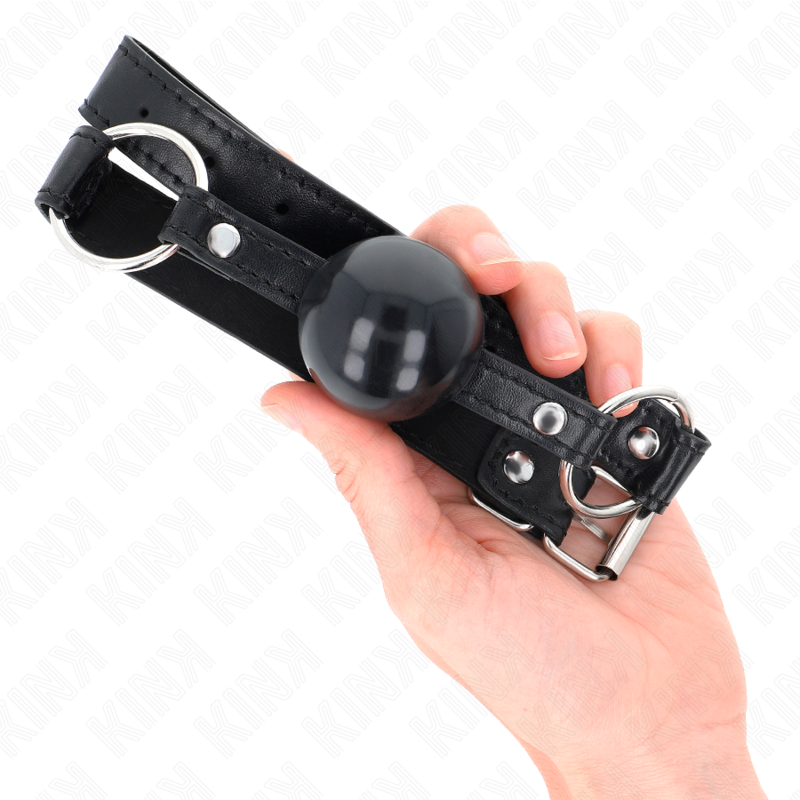 KINK COLLAR & GAG Balle Tpe Noire 4 Cm Bag 60 X 2 Cm — vue arrière