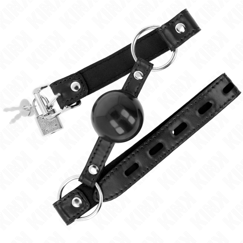 KINK COLLAR & GAG Balle Tpe Noire 4 Cm Bag 60 X 2 Cm — vue détaillée