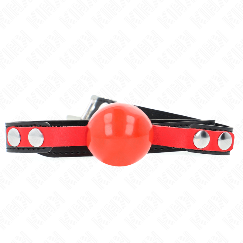 KINK COLLAR & GAG Balle Tpe Souple 4 Cm Gag Modèle 4 60 X 2 Cm Réglable 37-... - Aura Intime